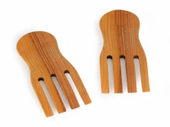 2 Stk. Salathände aus Eschenholz, geölt, 20 x 8,5 cm