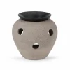 Aromalampe aus Steinzeug 2tlg, H 11 cm, ø 12,5 cm