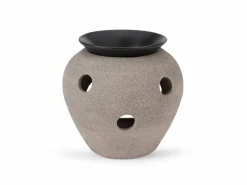 Aromalampe aus Steinzeug 2tlg, H 11 cm, ø 12,5 cm