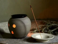 Aromalampe aus Steinzeug 2tlg, H 11 cm, ø 12,5 cm