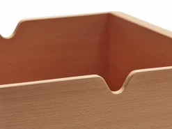 Aufbewahrungsbox Vaso, B 28 x T 28 x H 6,4 cm, Buche