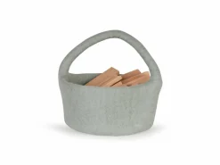 Aufbewahrungskorb aus Filz klein, blau, ø 17 cm H 8 cm, 100 % Schurwolle (Schaf)