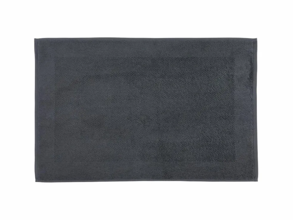 Badematte Perlfang, schiefer, 50 x 70 cm, 100 % Baumwolle, GOTS