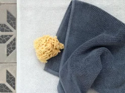 Badematte Perlfang, silbergrau, 50 x 70 cm, 100 % Baumwolle, GOTS