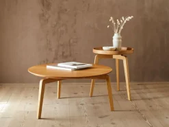 Beistelltisch Mitsu, Ø 45 cm, Buche