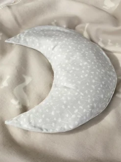 Überzug für Mondkissen, Julie blaugrau, 40 x 30 cm, 100 % Baumwolle, GOTS