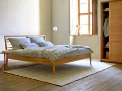 Bett Almeno mit Sprossen - Betthaupt horizontal, 180 x 200, Buche