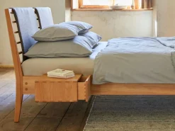 Bett Almeno mit Sprossen - Betthaupt horizontal, 180 x 200, Buche