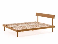 Bett Jukai Pur, mit Stegbetthaupt, inkl. integriertem Lattenrost, 160 x 200 cm, Buche