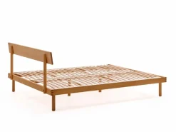 Bett Jukai Pur, mit Stegbetthaupt, inkl. integriertem Lattenrost, 160 x 200 cm, Buche