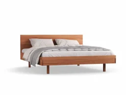 Bett Tesoro mit Holzbetthaupt, 180 x 200 cm, Kernbuche