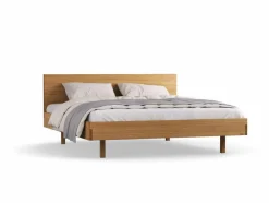 Bett Tesoro mit Holzbetthaupt, 180 x 200 cm, Eiche