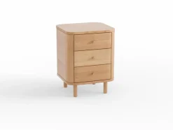 Bettkästchen Tonda, B45,2 x T 44,3 x H 59,1 cm, 3 Laden, Buche