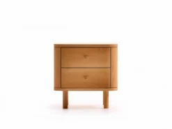 Bettkästchen Tonda, B45,2 x T 44,3 x H 45 cm, 2 Laden, Buche