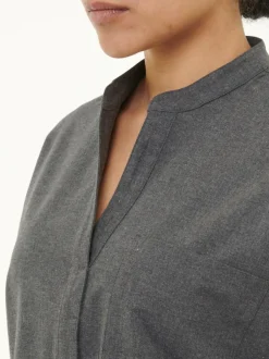 Bluse aus Bio-Baumwolle, 02 anthrazit melange, 38, GOTS