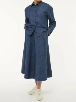 Bluse aus Bio-Baumwolle, 36 dark denim, 38, GOTS