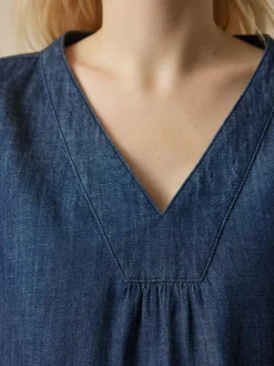 Bluse aus Bio-Baumwolle, 36 dark denim, 38, GOTS