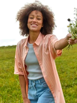 Bluse aus Bio-Baumwolle, 25 peach, S, GOTS