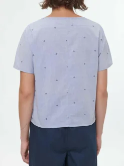 Bluse aus Bio-Baumwolle, 88 vintage-tupfen, 38, GOTS