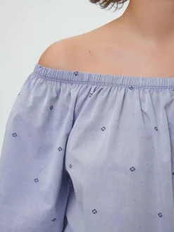 Bluse aus Bio-Baumwolle, 88 vintage-tupfen, 38, GOTS