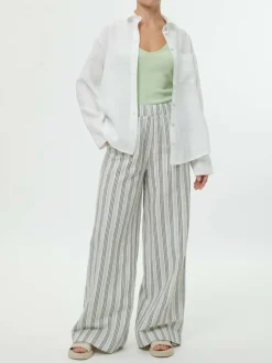 Bluse aus Bio-Leinen, 11 weiß, 38, GOTS