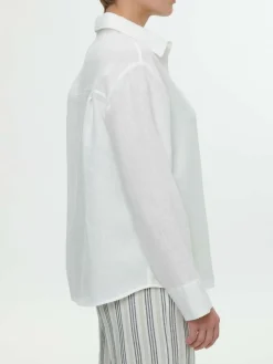 Bluse aus Bio-Leinen, 11 weiß, 38, GOTS