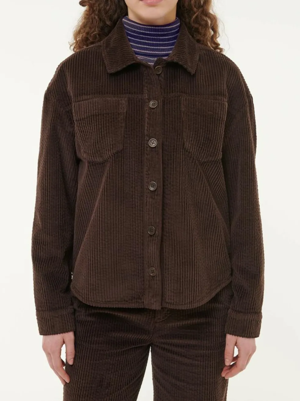 Blusenjacke Cord aus Bio-Baumwolle, 95 kakao, 38, GOTS