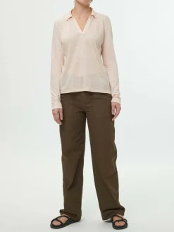 Blusenshirt aus Bio Leinen, 26 pfirsich pastell, 38, GOTS