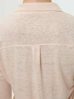 Blusenshirt aus Bio Leinen, 26 pfirsich pastell, 38, GOTS