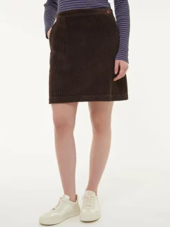 Cordrock aus Bio-Baumwolle, 95 kakao, 38, GOTS