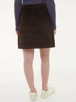 Cordrock aus Bio-Baumwolle, 95 kakao, 38, GOTS