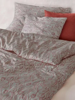 Deckenüberzug CALLA, granatapfel, 140 x 200 cm, 100 % Baumwolle, Satin, GOTS