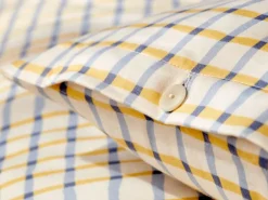 Deckenüberzug JEMMA Pur, hellblau/vanillegelb, 140 x 200 cm, 100 % Baumwolle, Satin, GOTS