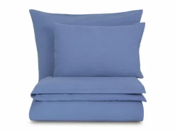 Deckenüberzug VIVIEN, blau, 140 x 200 cm, 100 % Baumwolle, Musselin, GOTS