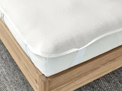 Doppelstrickauflage 90x200 cm, 100% Baumwolle, mit eingenähten Gummibändern