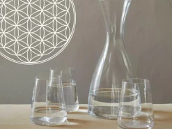 6er-Set Wasser- & Saftglas Blume des Lebens, H 10 cm, ø 8,5 cm, 380 ml