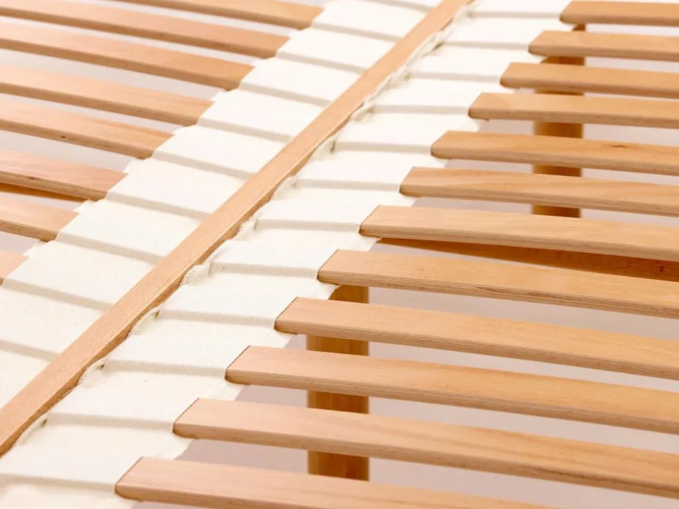 Familienbett Jukai Pur, mit Stegbetthaupt, inkl. Lattenrost, 250 x 200 cm, Buche