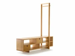 Garderobe Valetto groß mit Bügel, 2 Laden,, B 152.9, Buche