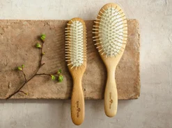 Haarbürste oval, ca. 23 cm, Buchenholz, Naturkautschuk