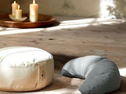 Halbmondkissen-Überzug, 44 x 22 cm, atlantik, 100 % Baumwolle, GOTS, NATURTEXTIL BEST