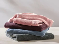 Handtuch ANEA pflaume, 50 x 100 cm, 100 % Baumwolle, GOTS