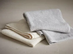 Handtuch Perlfang, silbergrau, 50 x 100 cm, 100 % Baumwolle, GOTS