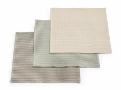 Haushaltstücher, 3er-Set, schilf, 35 x 35 cm, 100 % Baumwolle, Waffelpiquet, GOTS