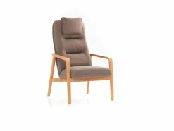 Hochlehner Ketil inkl. Nackenkissen, Wollstoff Tano Natur (79), Buche