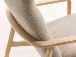 Hochlehner Ketil inkl. Nackenkissen, Wollstoff Tano Natur (79), Buche