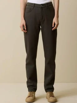 Hose aus Bio-Baumwolle, 49 black olive, 38, GOTS