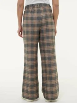 Hose aus Bio-Baumwolle, 60 karo anthrazit/nougat, 38, GOTS