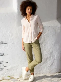 Hose aus Bio-Baumwolle, 43 olivgrün, 38, GOTS