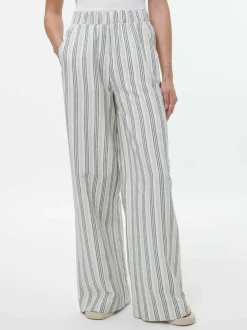 Hose aus Bio-Leinen und Baumwolle, 60 multistreif grün, 38, GOTS