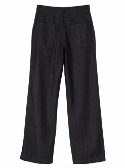 Hose-weites Bein, 100 % Bio-Baumwolle, 36 dark denim, 32, GOTS